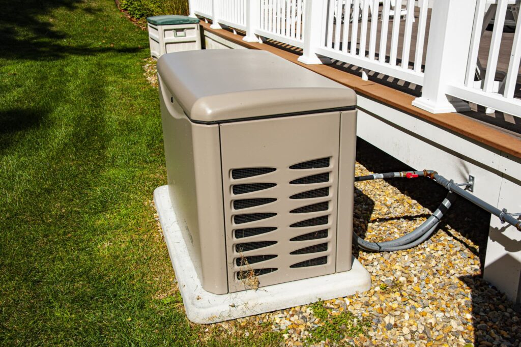 generators outside grass