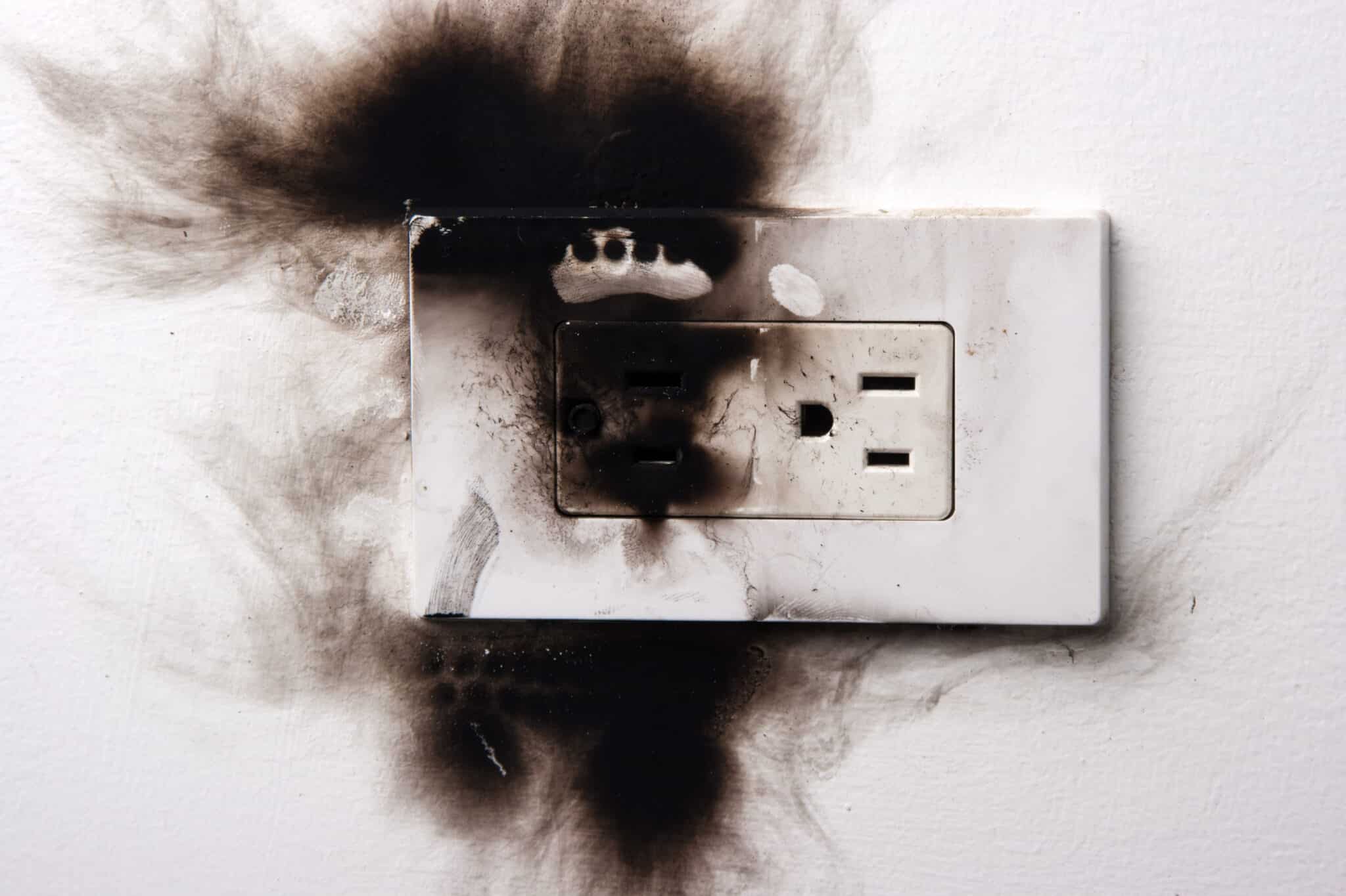 Burnt electronical outlets.