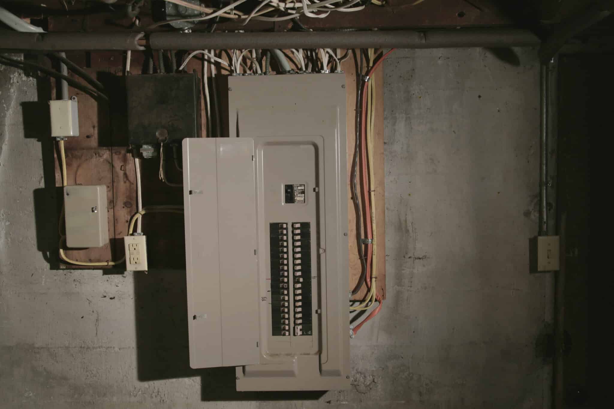 electrical hazards breaker in basement