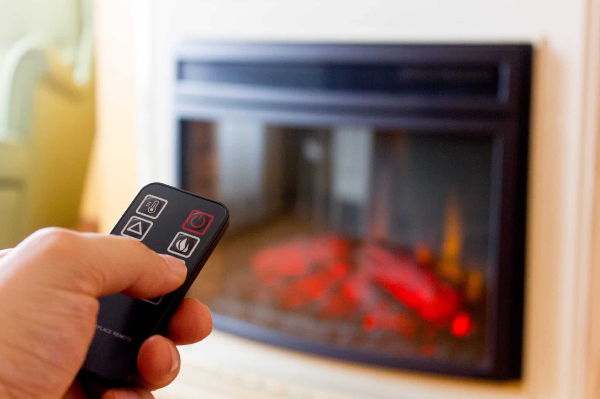 Electric fireplace remote control.